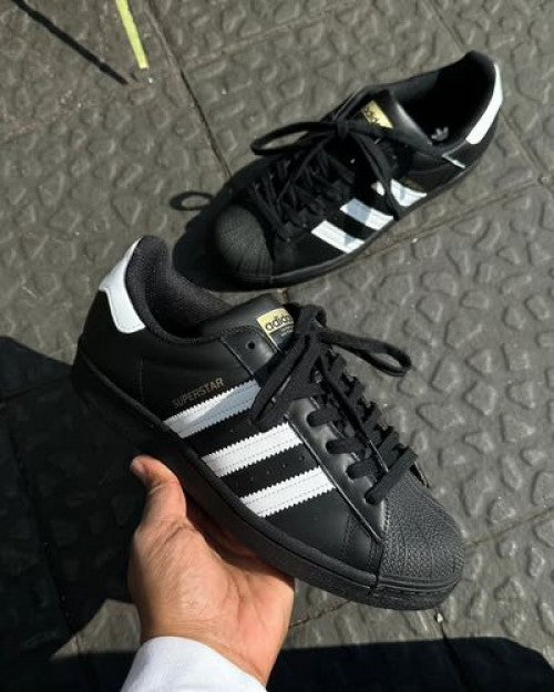 Adidas Superstar Black White Leather Fix
