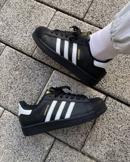Adidas Superstar Black White Leather Fix